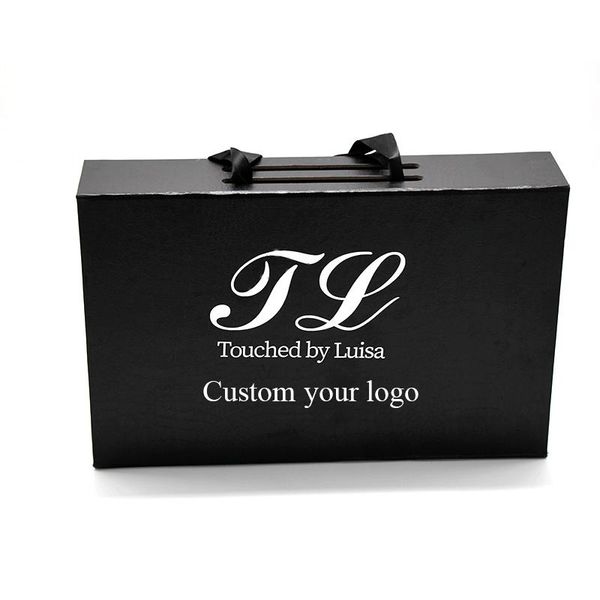 

custom logo gift box hair packaging box wig hair shoe& cloth gift wrapping
