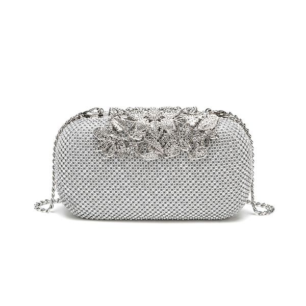 

designer evening bags new evening bag flower diamond-embedded evening bag with diamond bag ladies rhinestone banquet clutch women m180379