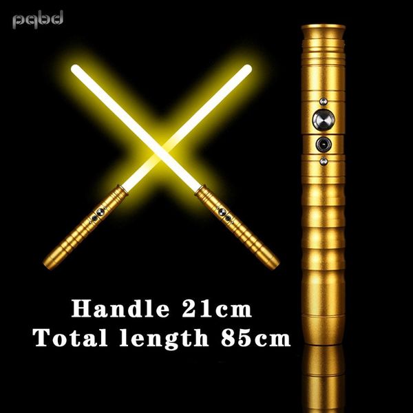 

pqbd saber selling lightsaber 11 color metal handle color change force fx saber for heavy dueling silver hilt q0113