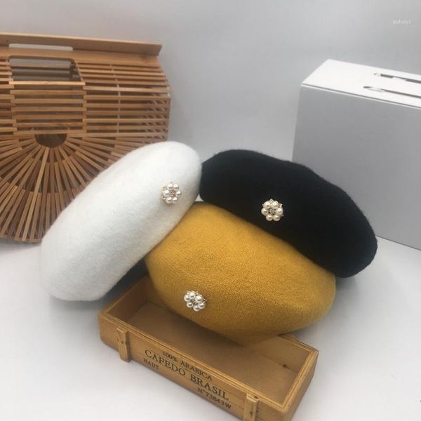 

japanese qiu dong pearl candy color restoring ancient ways is han edition beret children joker fashion artist cap berets1, Blue;gray