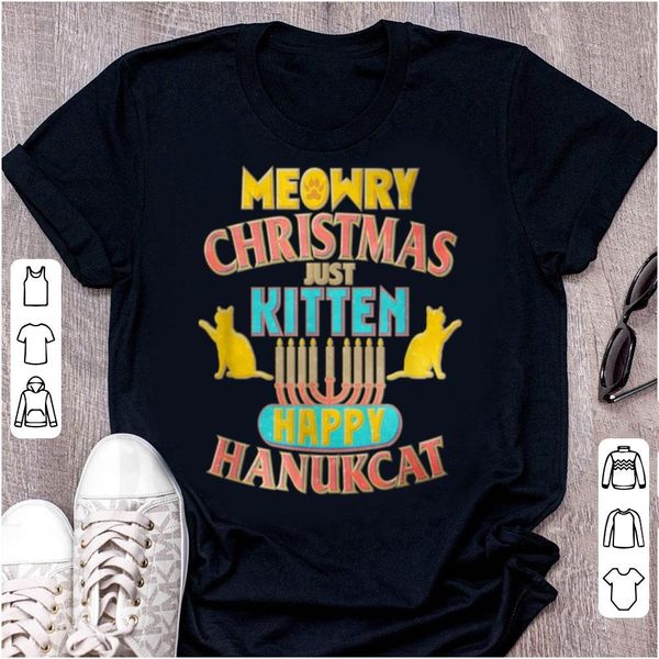 

great meowry christmas jewish hanukkah funny love cat kitten gift sweater shirt hoodie designers t shirts sweatshirt