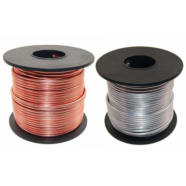 

yarn flat anodized aluminum wire silver purple coffee copper plated soft 3mm 10m/coil craft aluminium, Black;white