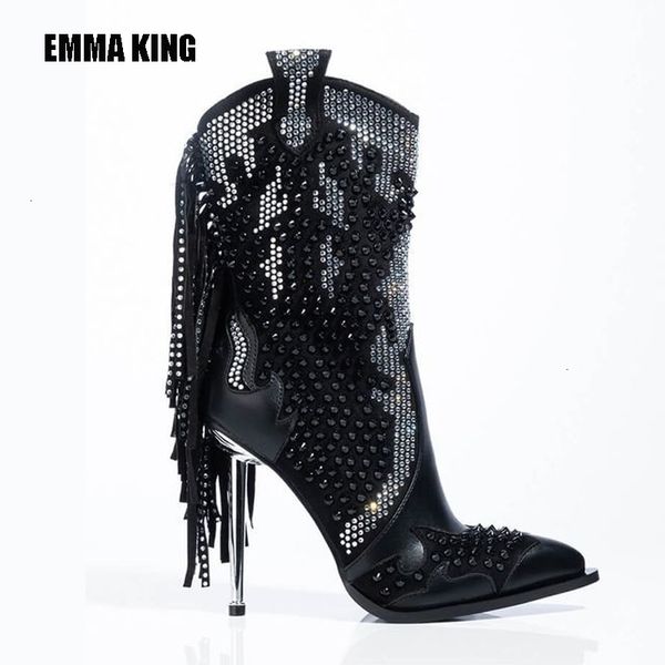 

discount luxury women's bootsfashionable women's short boots tights tights black boots glass decorated high heels