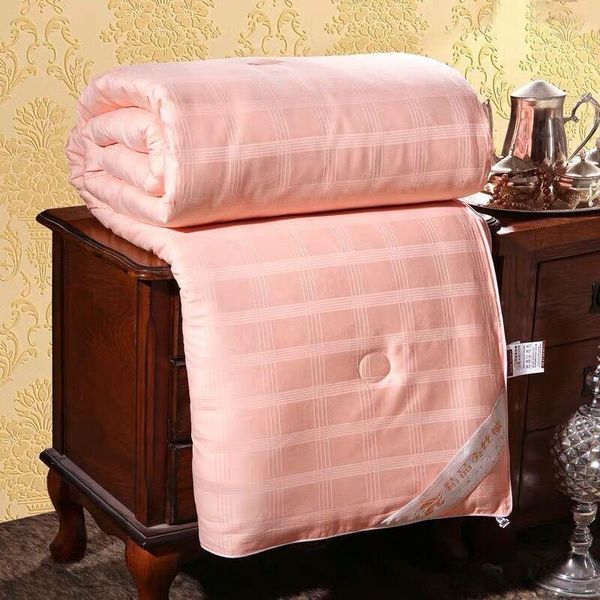 

new cotton mulberry silk quilts winter bedroom quilting duvets thick warm printed bedding comforter soft blankets1