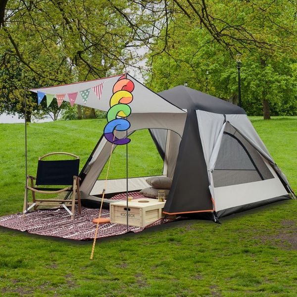 

outdoor camping automatic quickly open family 3-4 people tent anti-rain anti-uv fire-proofbeach fishing tent 1room high quality