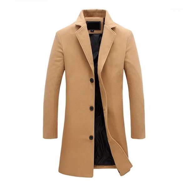 

long oversized mens trench coat 2017 winter single breasted causal jacket plus size turn down collar male overcoat 3xl 4xl 5xl1, Tan;black