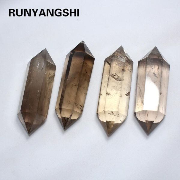 

10cm natural smokey quartz crystal points tower obelisk polished healing display stone, smoke crystal.1