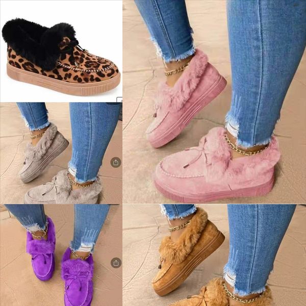 

eazqs couple plush house girls plus velvet cotton snow boots yarn shoes winter warm slippers cotton men soft non-slip home lovers bedroom, Black