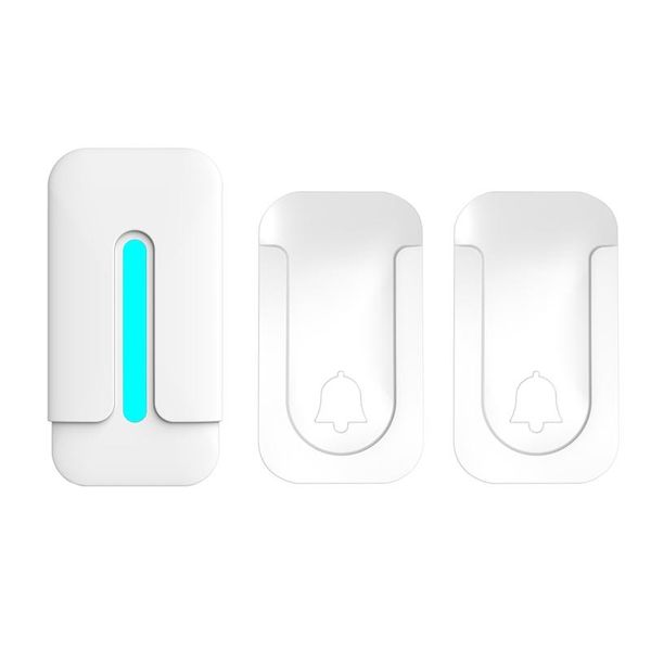 

self-powered doorbell wireless doorbell with two transmitters and one receiver. plug and play, for home school eu plug