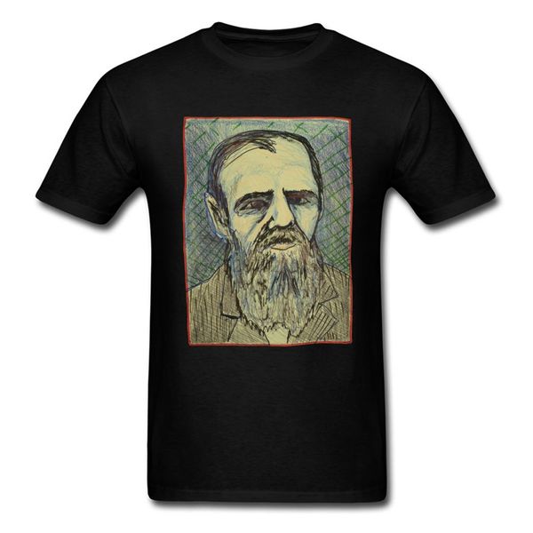 

portrait fyodor dostoyevsky men black t shirt russia writer sketch male short sleeve casual tshirt sport hooded sweatshirt hoodie