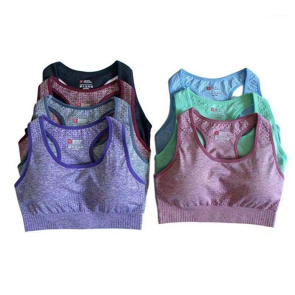 

7 colors woman vital seamless yoga bra raceback sports bra with removable pads brassiere sport fitness tank running 1, White;black