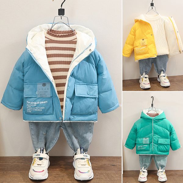 

down jacket lightweight winter 2020 boys girls middle and small clothes baby children's foreign style, Blue;gray
