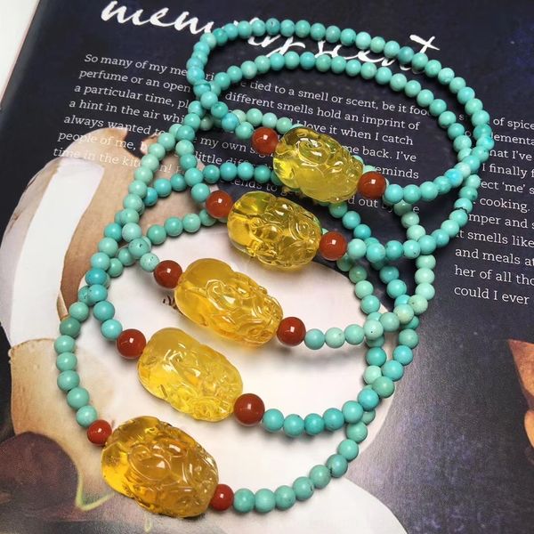 

natural amber honey h bracelet without any cracksrich natural amber honey wax hand string bracelet turquoise turquoisewithout any cracksrich, Golden;silver