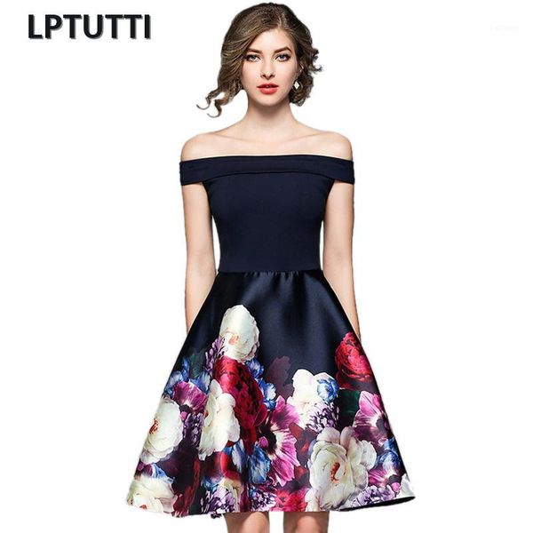 

lptutti floral print new woman plus size social festive elegant formal prom party gowns fancy short luxury cocktail dresses1, White;black