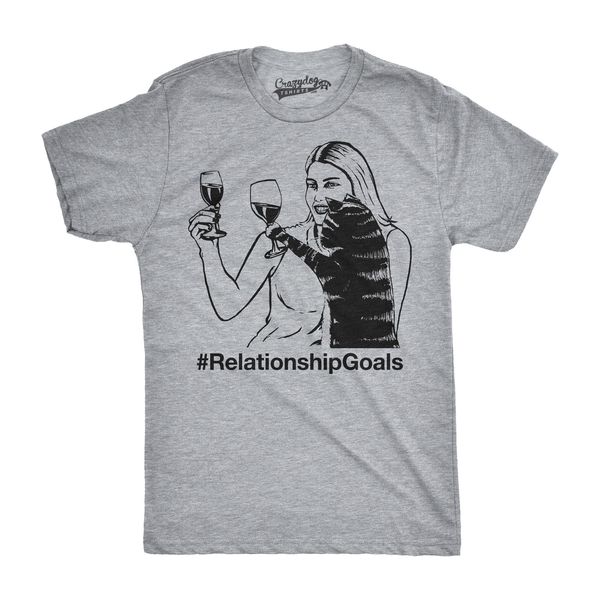 

new summer funny mens relationship goals funny wine and cat friend cat lady fashion sport hooded sweatshirt hoodie men t shirt