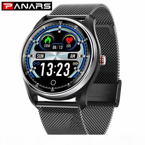 

panars smart watch men sports bluetooth message reminder waterproof heart rate blood pressure monitoring women wrist watches, Slivery;brown