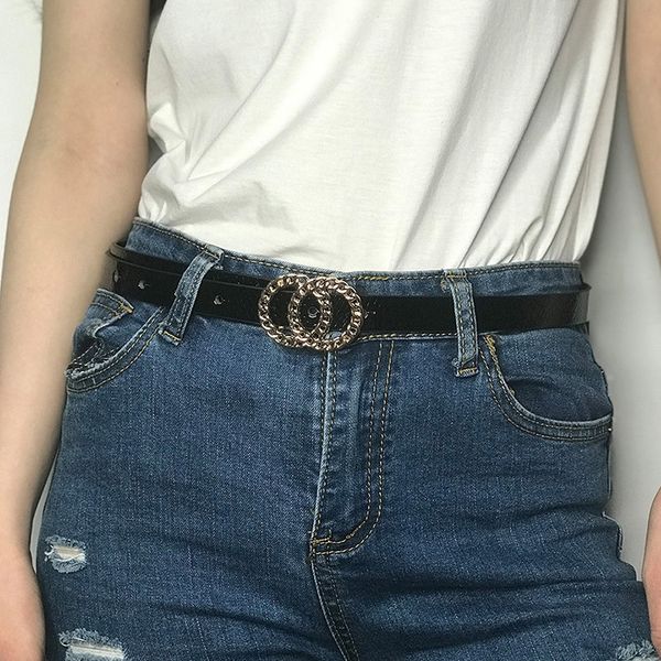 

мода войного письма золотая цепочка для женщин простой моды цепи двойного пояс и высокого качества нового высокой талии бедра лифтинг ремень, Black;brown