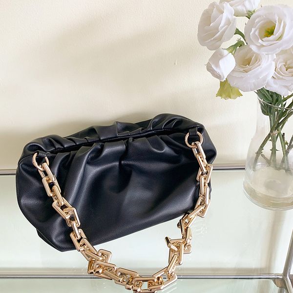 

hbp messenger bag handbag designer handbags new designer bag texture fashion fashion shoulder bag thick chain pleated
