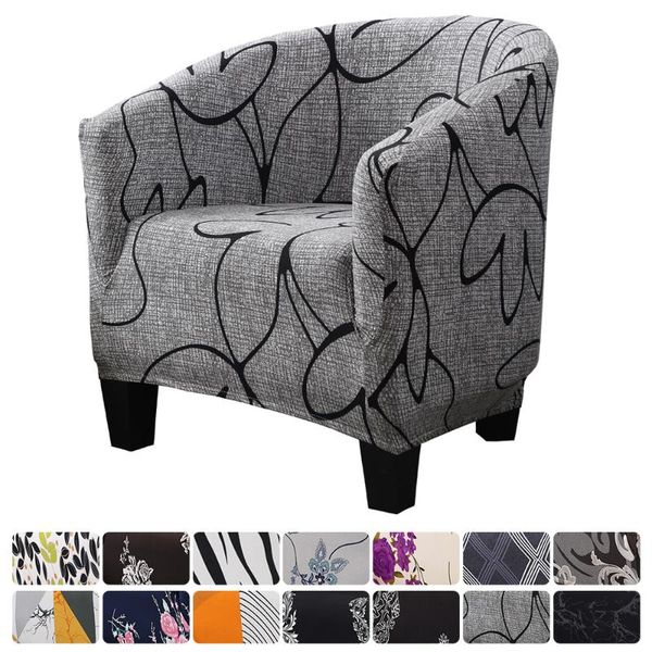 

1pc spandex elastic tub chair covers solid color leisure stretch bathtub armchair seat cover washable slipcover