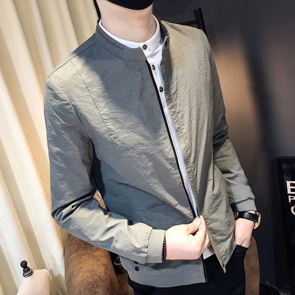 

autumn and winter 2020 new men's korean slim casual youth trend fashion jacket, Black;brown