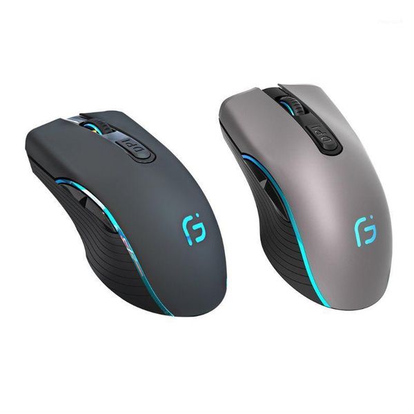 

mice 2.4ghz usb wireless bluetooth rechargeable mouse 7 color breathing light 3 gear dpi silent gaming office lapmouse1