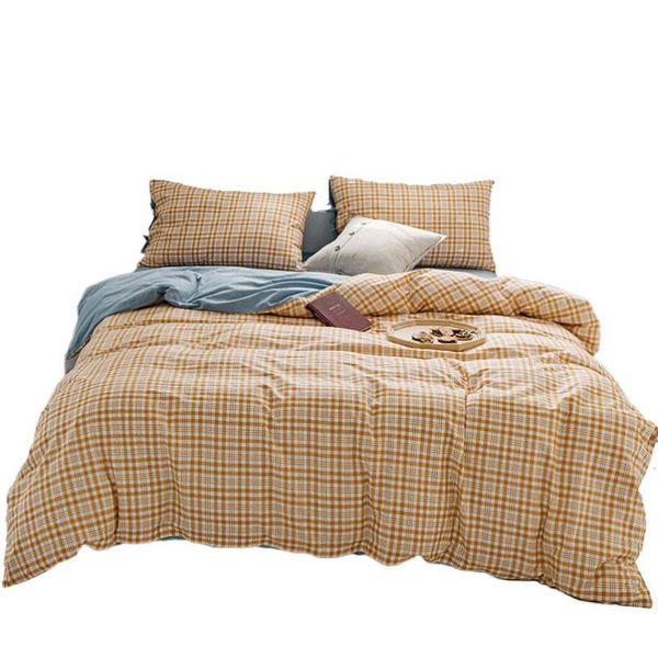 

geometric lattice bedding set nordic duvet cover bed sheets and pillowcases bed linen 100% washed cotton sets for home
