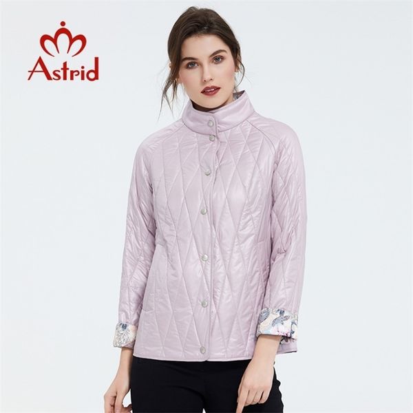 

astrid new spring fashion short women coat stand collar female outwear trend urban thin jacket zm-9423 201217, Black