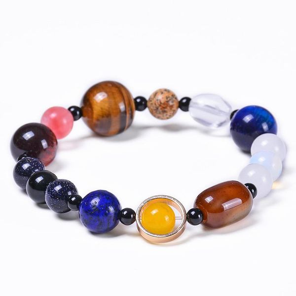 

men bracelet for women natural stone beaded yoga bracelet natural tiger's eye stone different sizes jewelry, Black