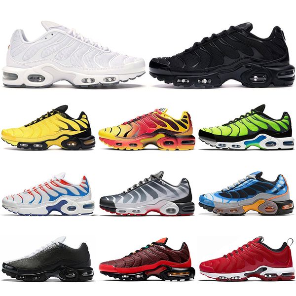 

tn running shoes for men women chaussures triple black white psychic blue yellow bright total pimento mens trainer outdoor sports sneakers