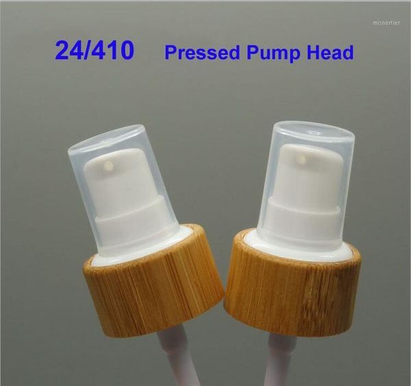 

50pcs100pcs 24/410 cosmetic lotion/emulsion pump head/cap, bamboo cosmetic pressed pump lid for shampoo bottles, cream head1
