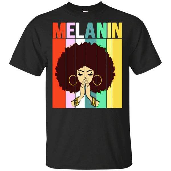 

melanin vintage retro t-shirt black afro woman queen gift shirt black men-women outfit tee shirt sport hooded sweatshirt hoodie