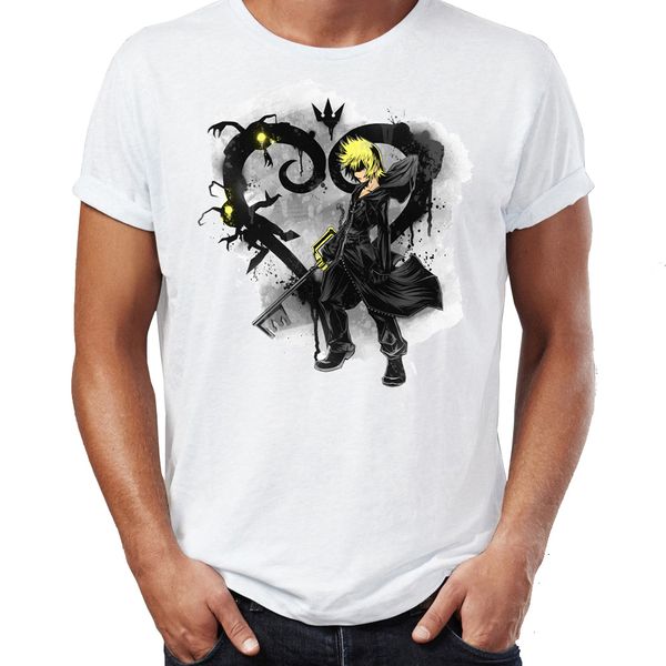 

мужская футболка kingdom hearts сора noir dark потрясающие иллюстрация работа printed tee спорта толстовка с капюшоном толстовка