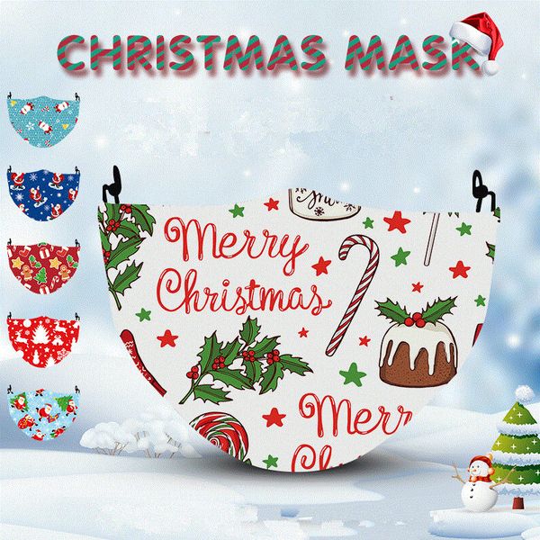 

2020 new christmas digital mask pm2.5 dustproof 3d christmas printed digital mask cotton cloth can be replaced by filter mask