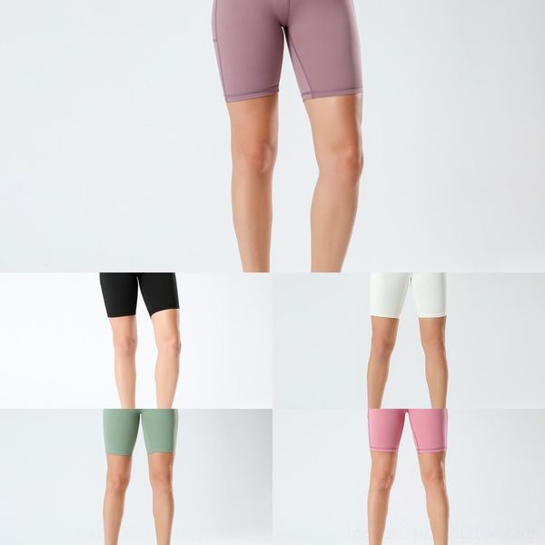 

fahnf nylon shorts and hip high elastic sports feeling pure nude color show thin shortsdouble-sided lifting yoga shorts 2102factory s7vks, Gray