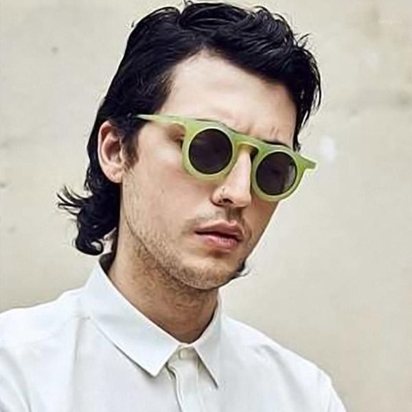 

sunglasses vintage round green shades for woman trendy sun glasses luxury thin face eyewear brand designer oculos uv4001, White;black
