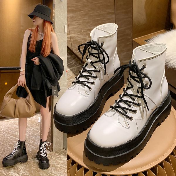 

women helsea boots fashion platform ankle boots ladies shoes short boot female low heels boots fashion 2020 autumn botas mujer, Black