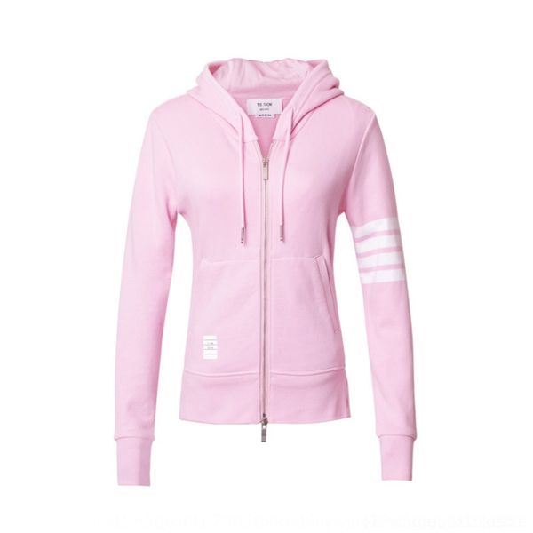 

ygfvv spring 2019 new tb pink slim fit trend tb cotton 2019 cardigan spring zipper new casual pink coat hoodiehoodie hoodiehoodie slim fit t, Black