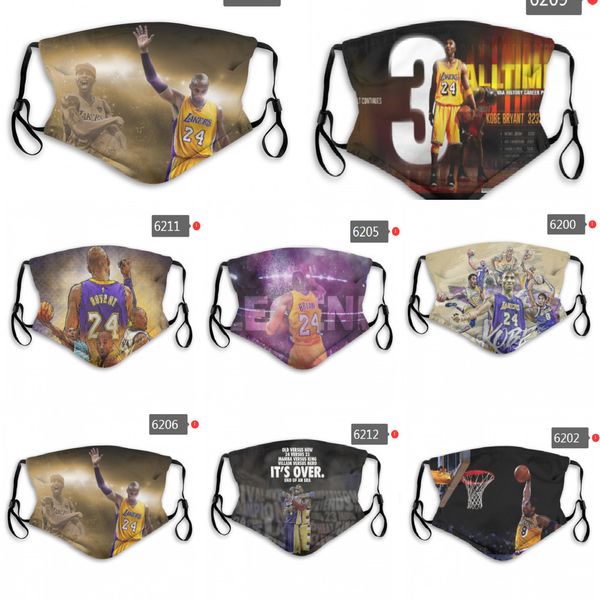 

new designer g1ig luxury ice protective silk 2020 mask basketball team commemorative edition 24# black mamba no. 8# reusable