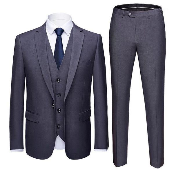 

men's suits & blazers 2021 male blazer slim business formal dress groom man suit exquisite weeding office set thin dark grey1, White;black