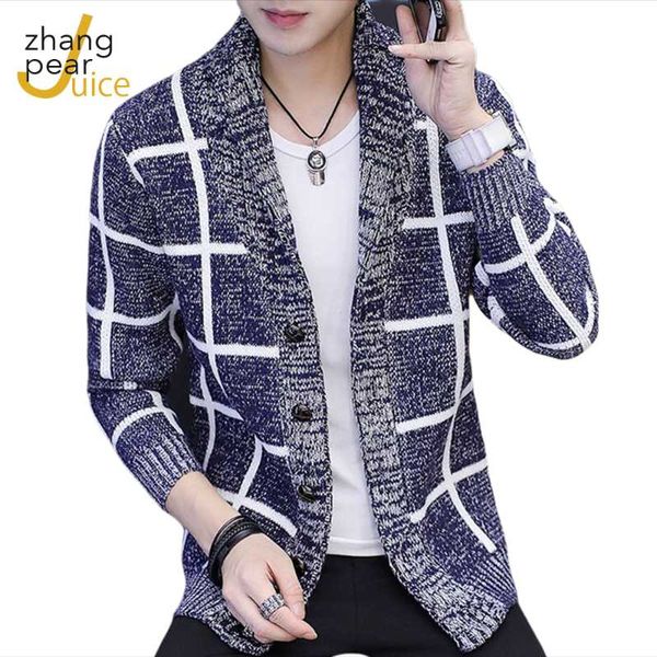 

men's sweaters sweater cardigan men casual soft and comfortable coat plaid warm knitted, White;black