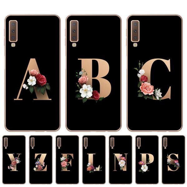 

samsung a7 a9 a6 a8 plus note 9 10 pro mobile phone cover, soft tpu cover, elegant, classic, flower, 26