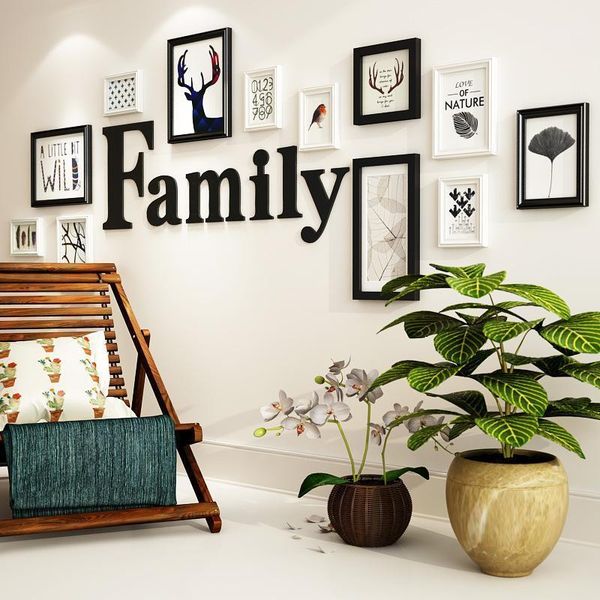 

modern simple solid wood p frame creative p wall tv background frame set wall decor house decoration1