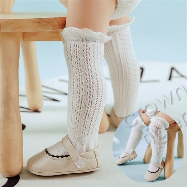 

girl summer 1-24 months toddler cotton mesh breathable lace flower socks newborn infant non-slip baby girls sock y201009, Pink;yellow