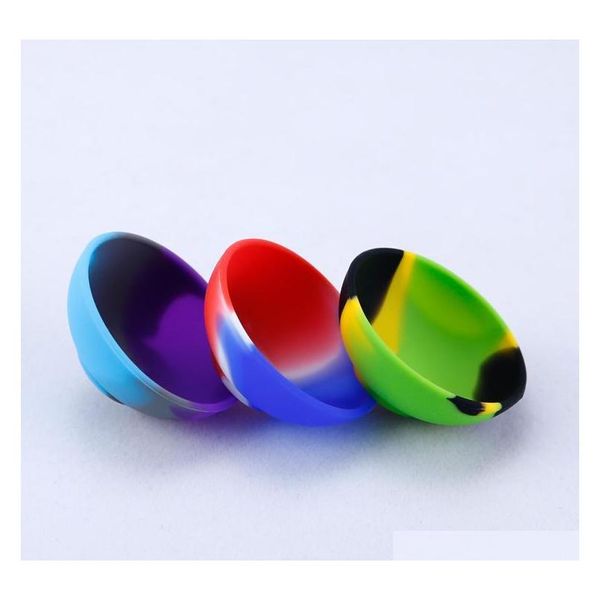 

bowl shape sile container food grade small rubber non-stick jars dab tool storage oil holder mini wax contai sqcrgm pets2010