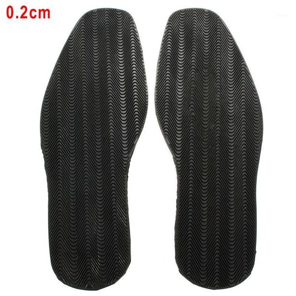 

shoes materials 1 pair thicken stick on protector heel flat soft shoe soles kit outsole elastic repair rubber diy replacement anti slip1, Black