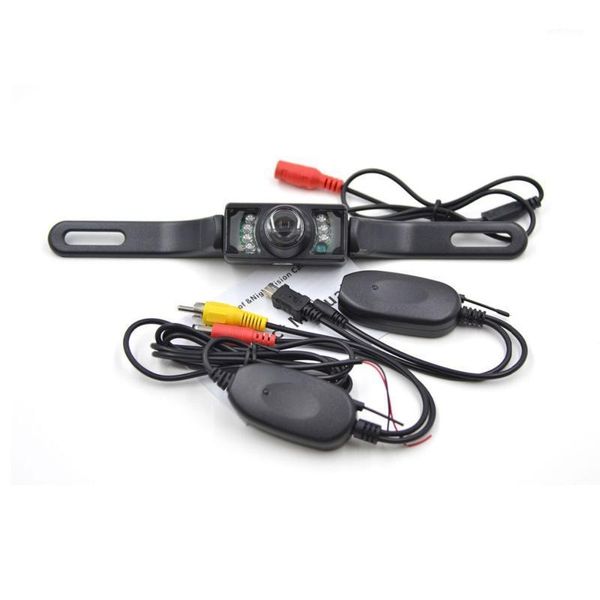 

universal waterproof wireless car rear view camera wide angle backup reverse camera night vision license plate parking1