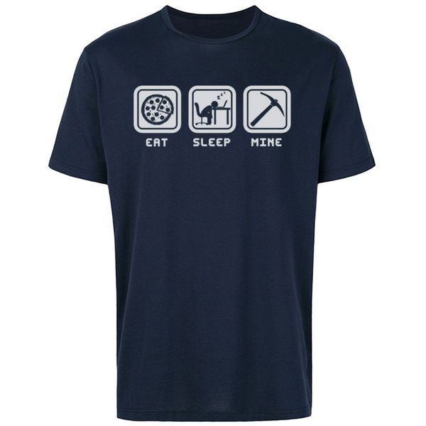 

funny design eat sleep mine man game fashion summer autumn pie geek formal streetwear sport hooded sweatshirt hoodie t shirt