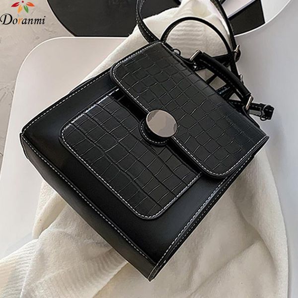 

doranmi stone pattern schoolbag women's backpack 2021 spring new rucksack female school book back bags square bag mochilasb173