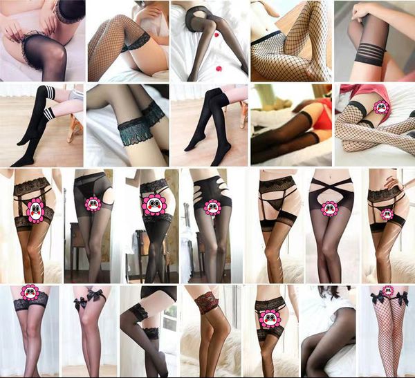 

women's clothing designer women's underwear lace fishing net socks open file hollow bottoms toys stockings all kinds of silk, Black;white