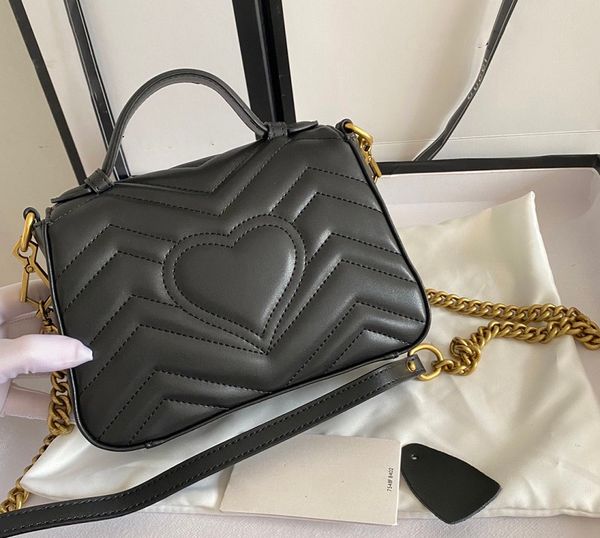 

designer ladies shopping bags totes handbag genuine leather brand messenger chain classic fashion luxury size 21-15-8cm